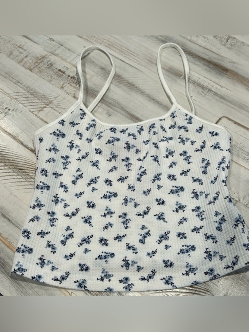 Edikted Pamper Waffle Floral Tank Womens Sz Small